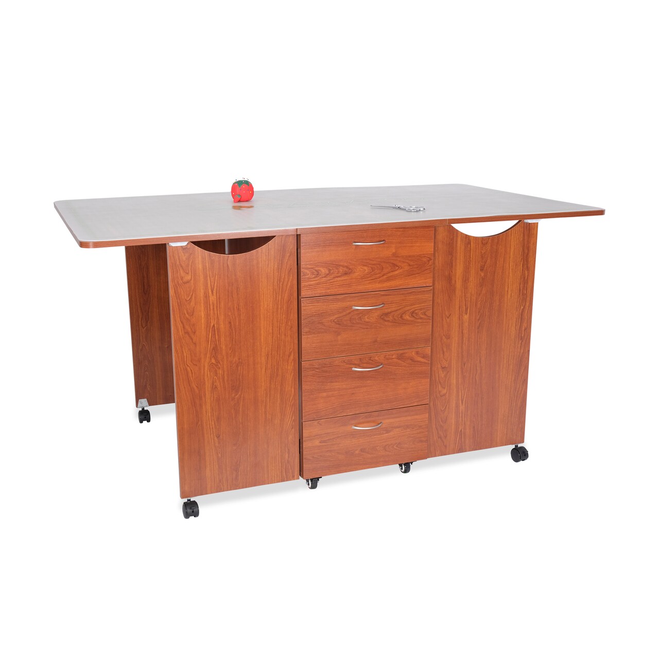 Kangaroo Sewing Furniture Kookaburra Cutting Table with Adjustable Height & Storage Shelves
